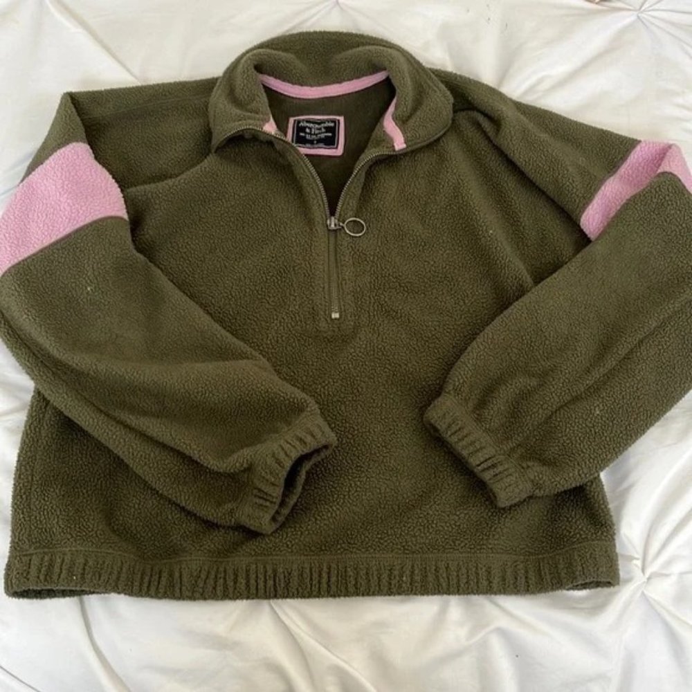 Abercrombie & Fitch Fleece 1/4 Zip Pullover